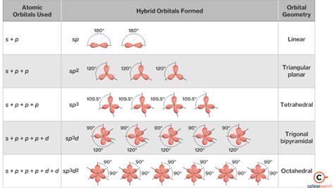 types of hybridization in chemistry.